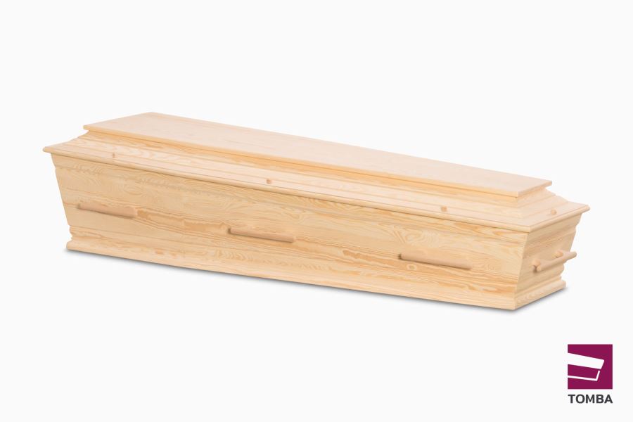 Natuurlijke grenenhouten grafkist