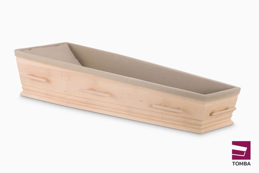 Elzenhouten grafkist | linnen grafkistbekleding